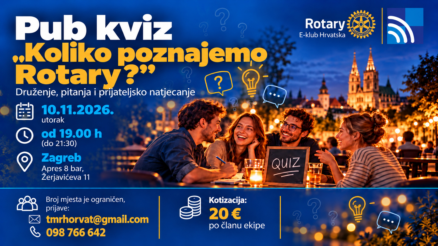 Pub kviz: Koliko poznajemo Rotary?